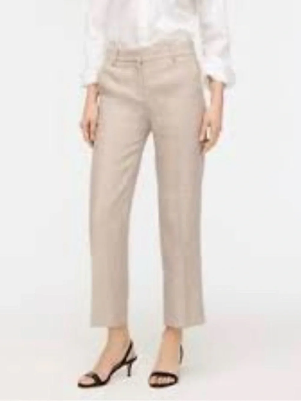 Jcrew NWT Linen peyton NAVY wide leg pants size 0